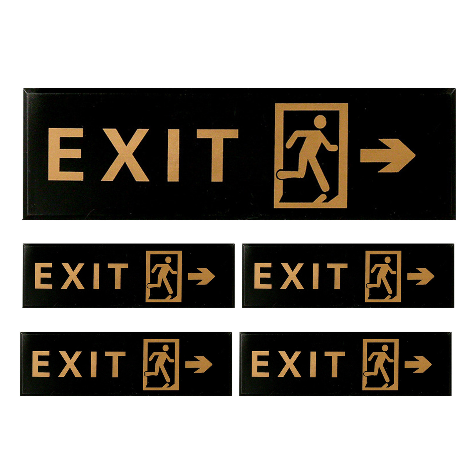 Emergency Exit Sign - 5Pcs 출구 표시 자가 접착성 아크릴