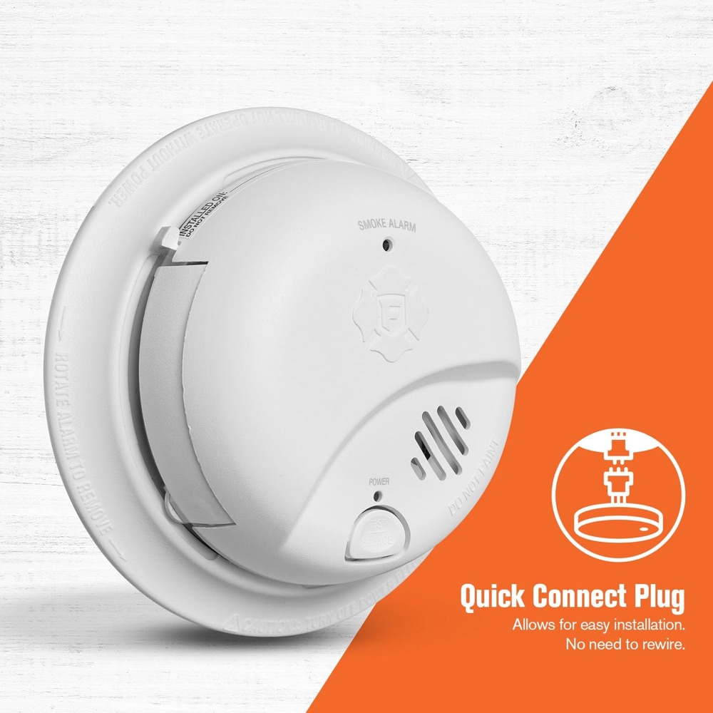 Smoke Detector Interconnected - 미국 배송 배터리 백업 기능이 있는