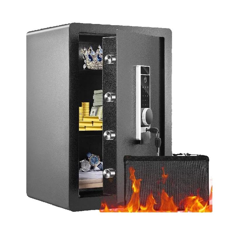 Fire Safe Document - SucceBuy 전기 금고 2.2/1.8 입방피트 지문