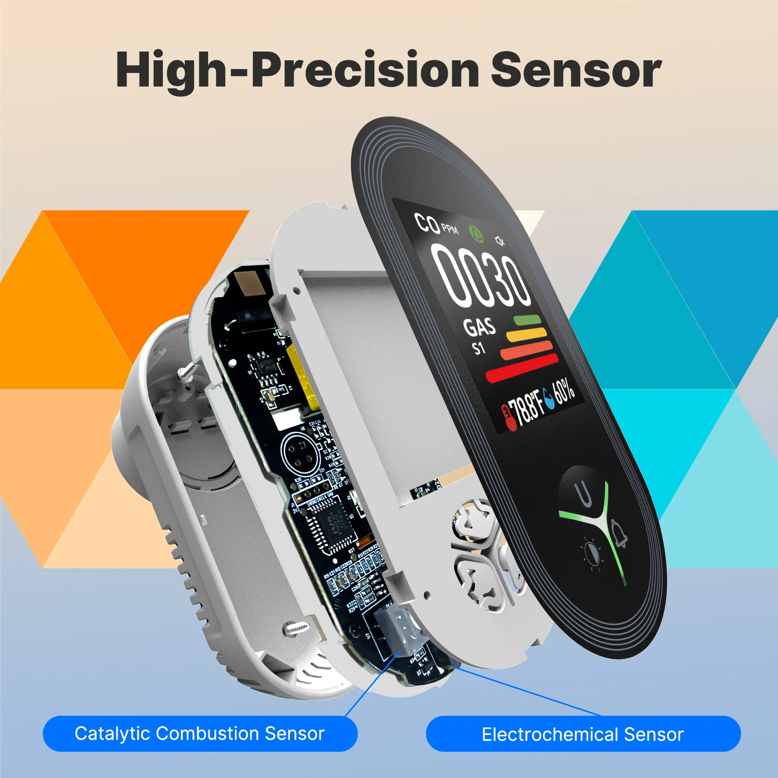 Co Detector Plug - 4-in-1 일산화탄소 가연성 가스 감지기 내장