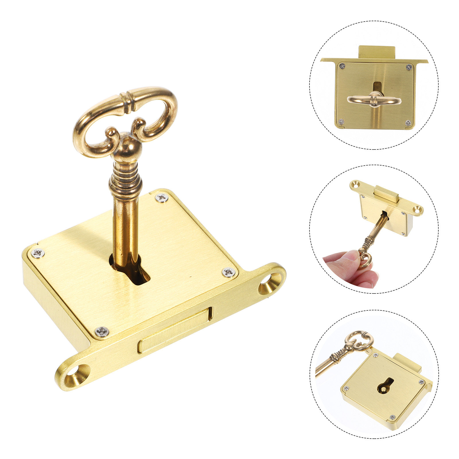 Lockbox Key Secure - 1세트 헤비 듀티 황동 캐비닛 잠금장치