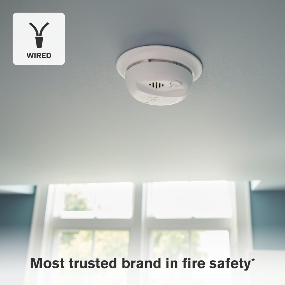 Smoke Detector Interconnected - 연동형 유선형 연기 감지기(10년간 밀봉된 배터리