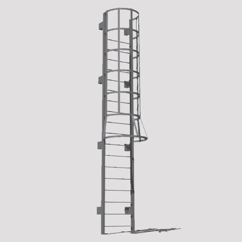Fire Escape Ladder - 산업용 실외 수직 고양이 케이지 사다리