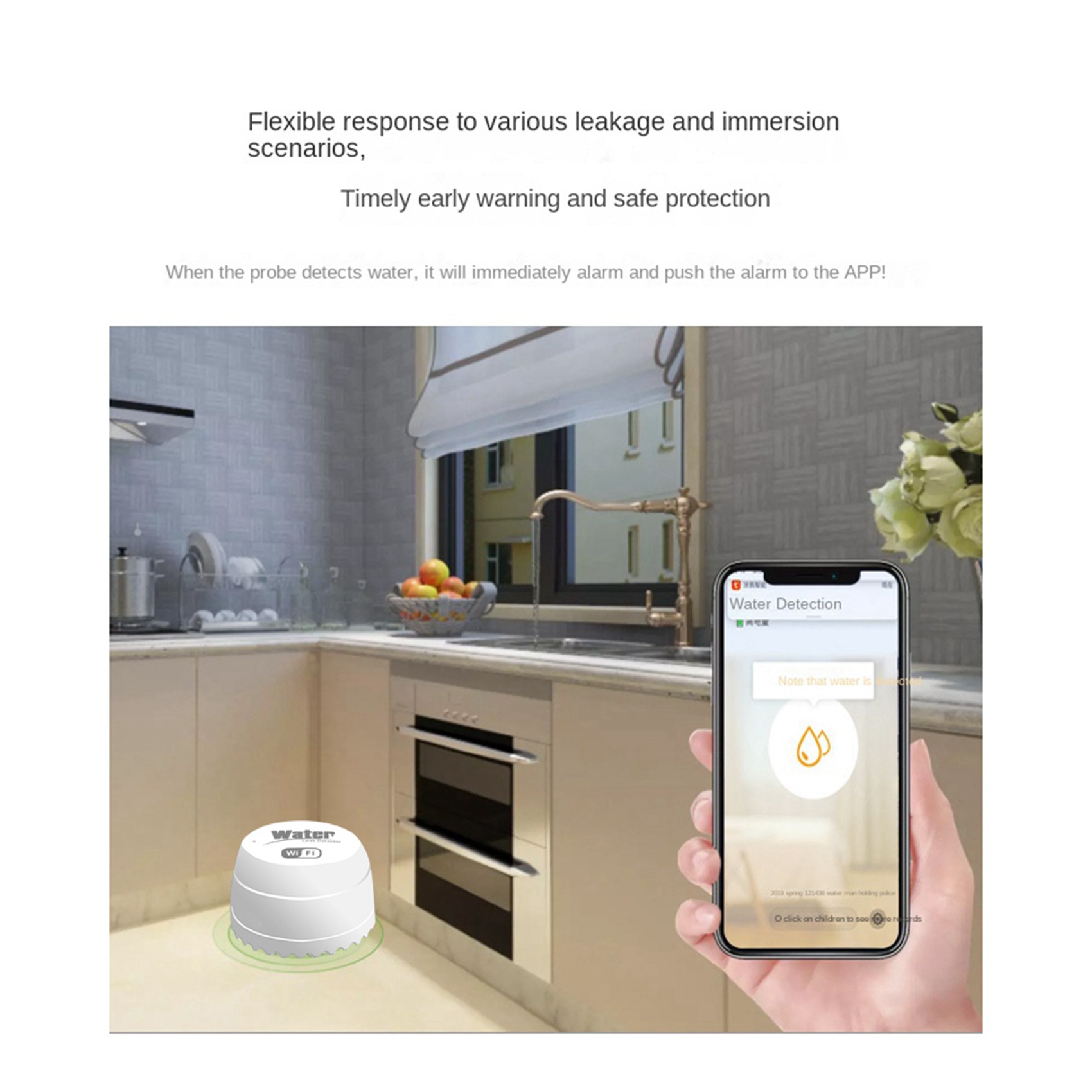 Water Alarm Sensor - ABKW-3X Wifi 크로우 스마트 누수 감지기