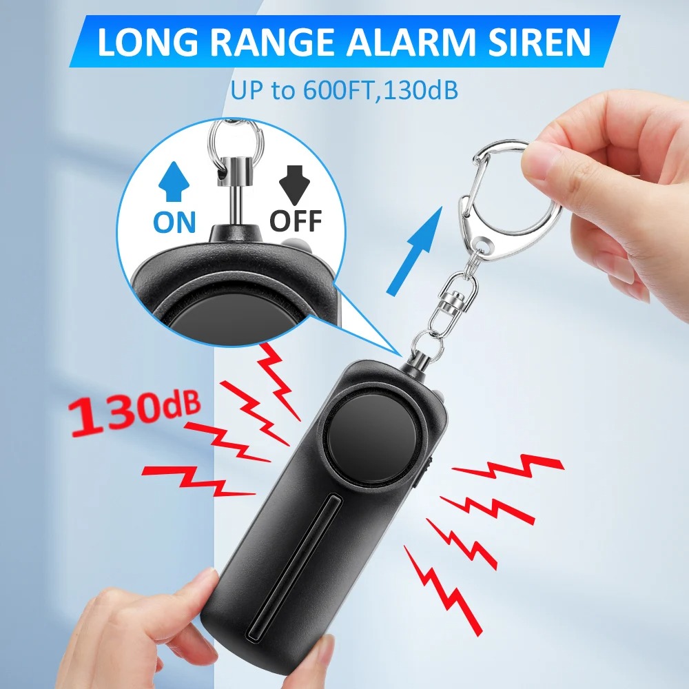 Personal Alarm Keychain - 자기 방어 경보 130dB 어린이를위한 매우
