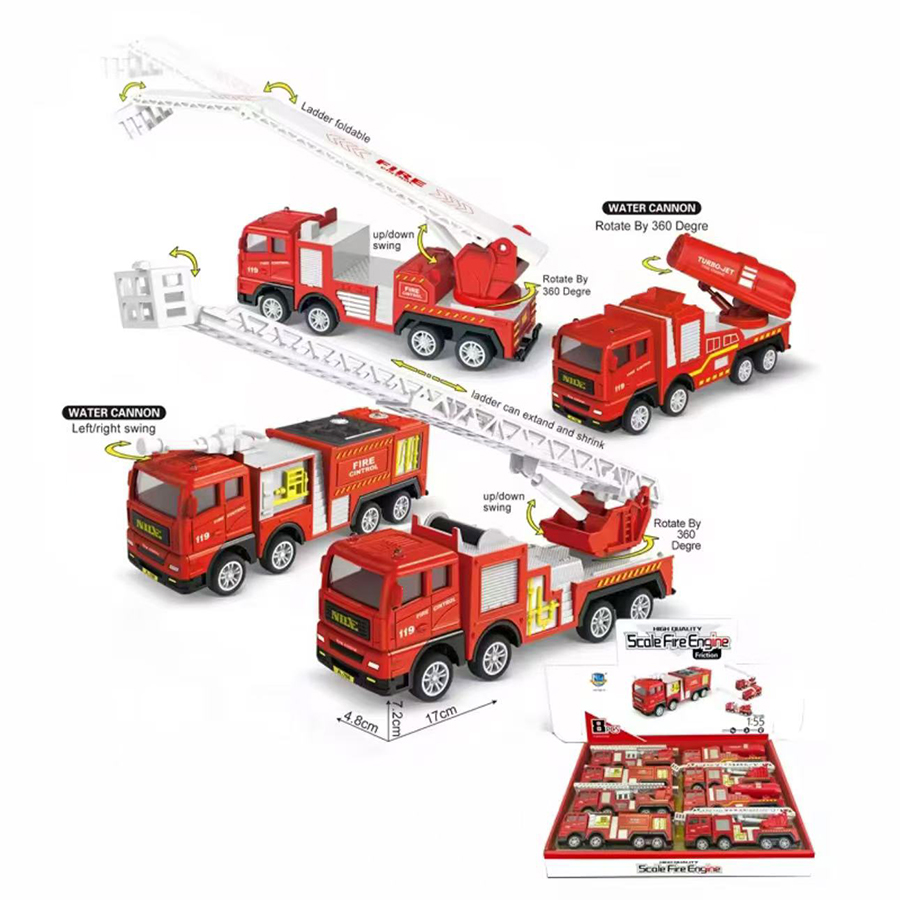 Fire Escape Ladder - 1pc-합금 소방차 1:32 시뮬레이션 소방 다이캐스트