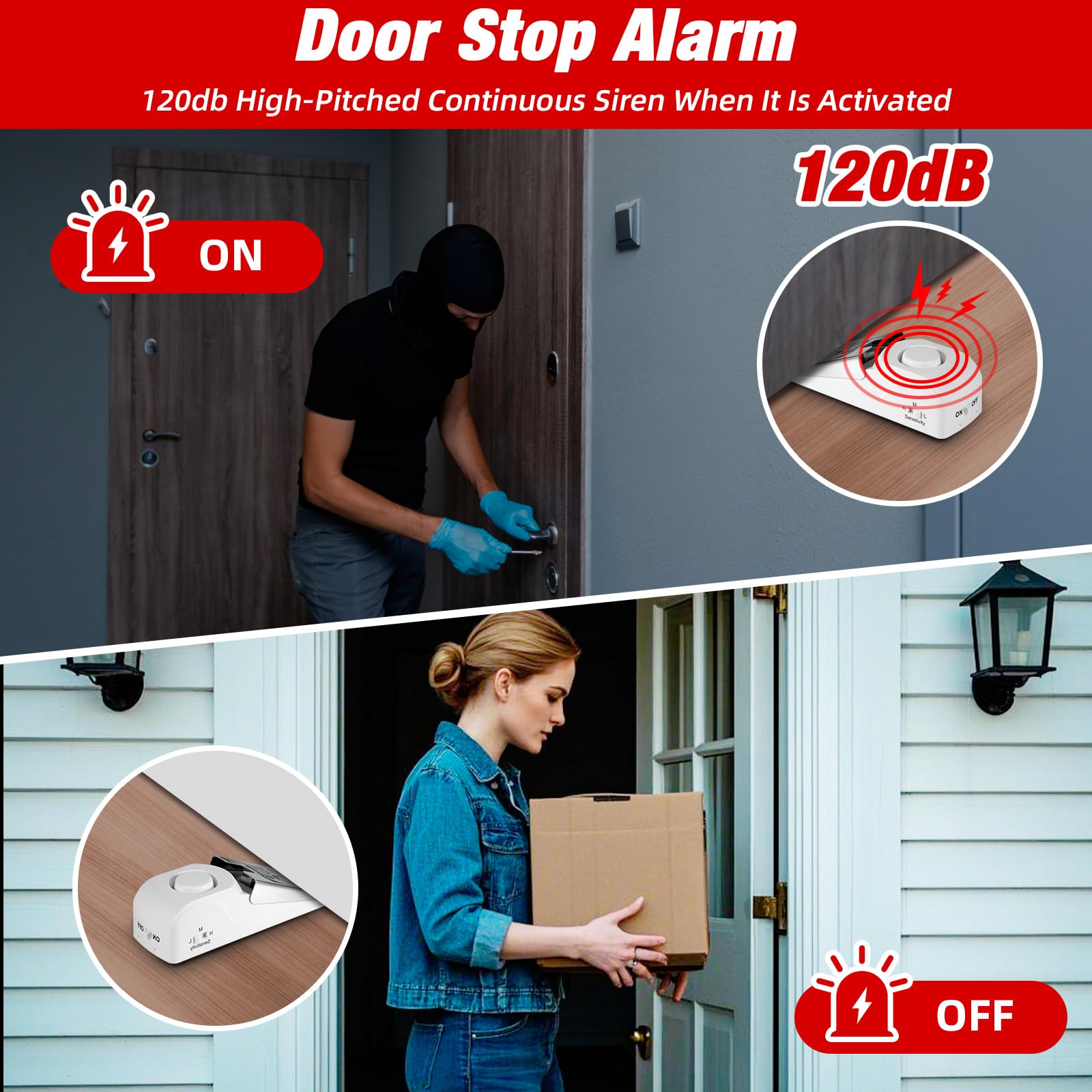 휴대용 도어 스톱 알람 여행용 호텔 도어 잠금 장치 설 - Door Stop Alarm 리뷰 및 가격