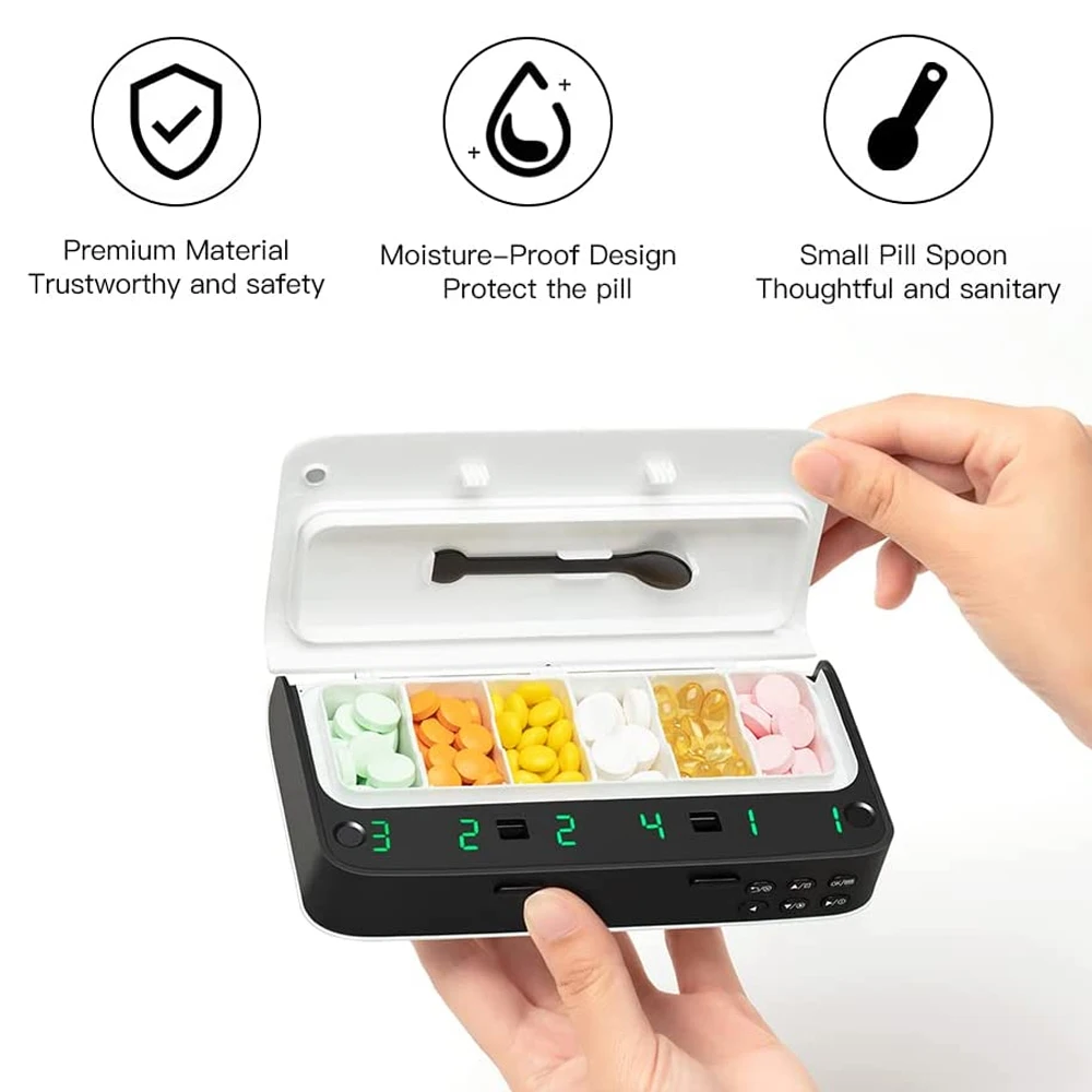 알람 기능이 있는 알약 디스펜서 일일 알약 정리함(하루 - Medicine Cabinet Lock 리뷰 및 가격