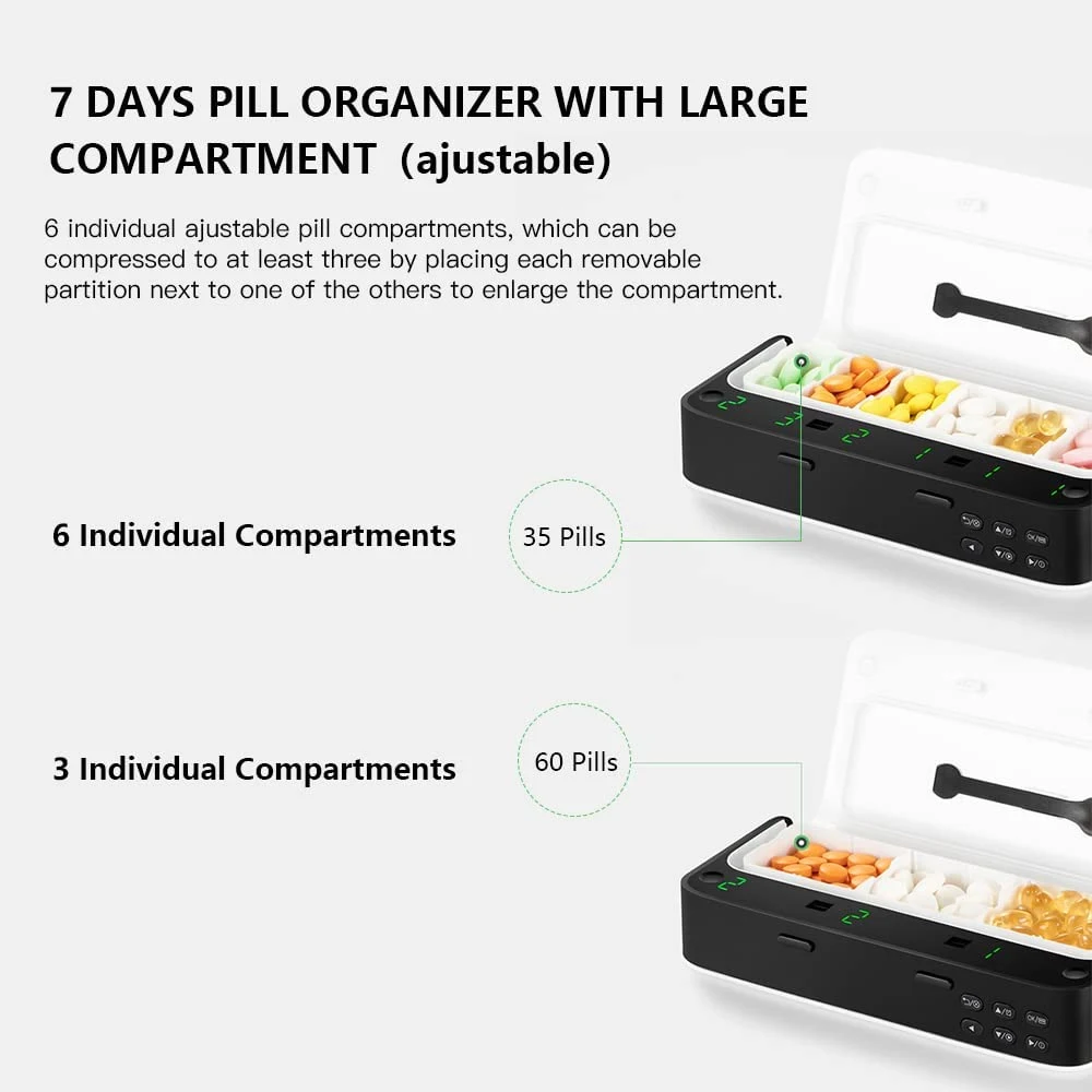 알람 기능이 있는 알약 디스펜서 일일 알약 정리함(하루 - Medicine Cabinet Lock 리뷰 및 가격