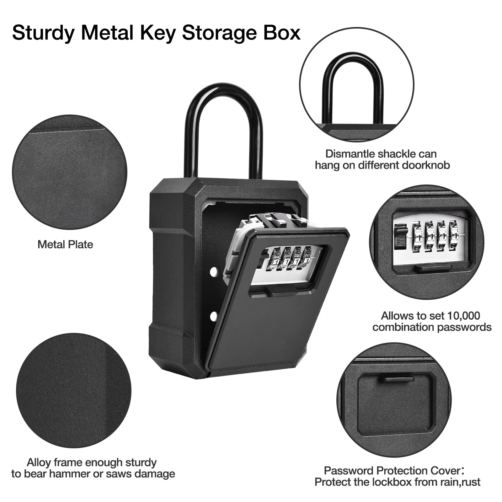 디지털 코드로 벽에 장착된 합금 보안 키 잠금 상자 키 - Lockbox Key Secure 리뷰 및 가격