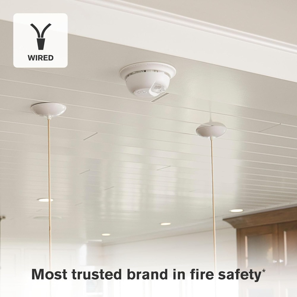 미국 배송 배터리 백업 기능이 있는 유선 연결형 연기  - Smoke Detector Interconnected 리뷰 및 가격