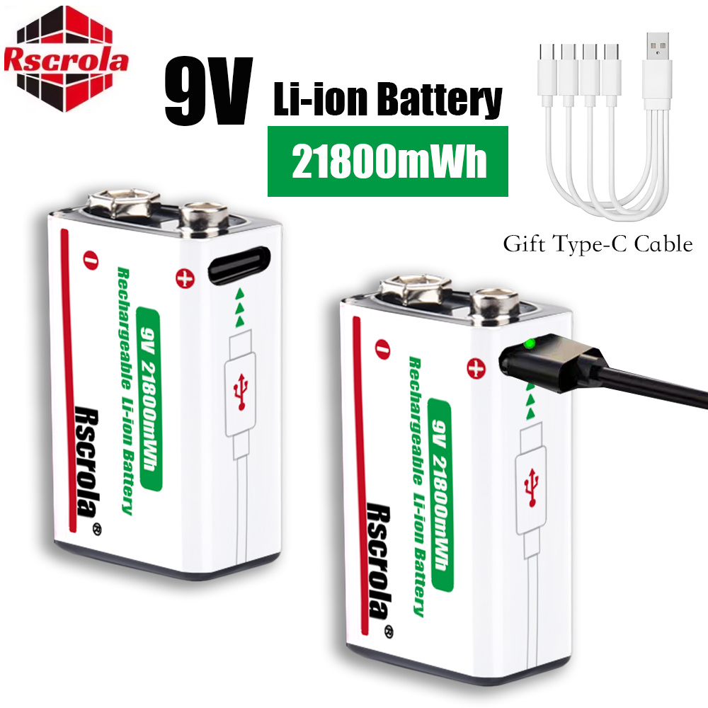 Type-C 충전식 9V 리튬 이온 배터리 21800m - Smoke Detector Interconnected 리뷰 및 가격