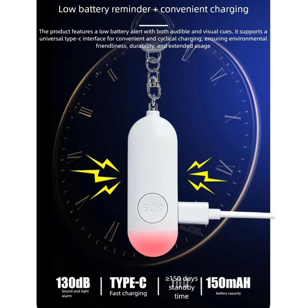자가 방어 경보 LED 라이트 충전식 여성 어린이 개인 - Personal Alarm Keychain 리뷰 및 가격