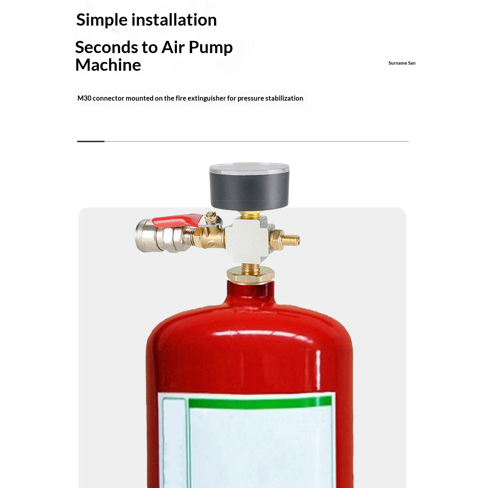 게이지가 있는 소형 공기탱크 압력 어댑터, 소화기 변환 - Fire Extinguisher Small 리뷰 및 가격