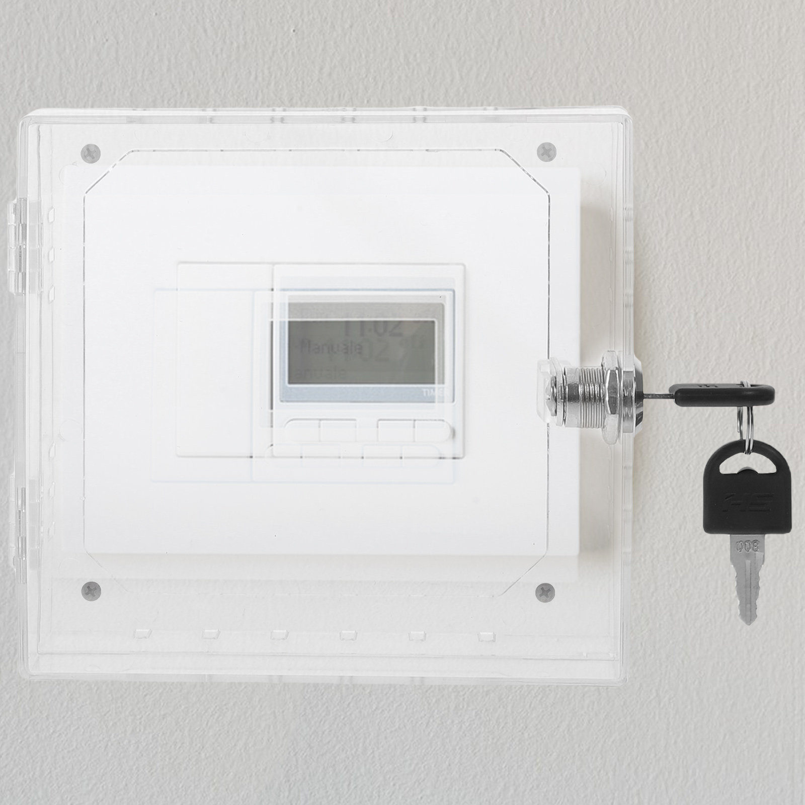 잠금 키 아크릴 온도 조절기 잠금 상자 투명 벽걸이형  - Lockbox Key Secure 리뷰 및 가격