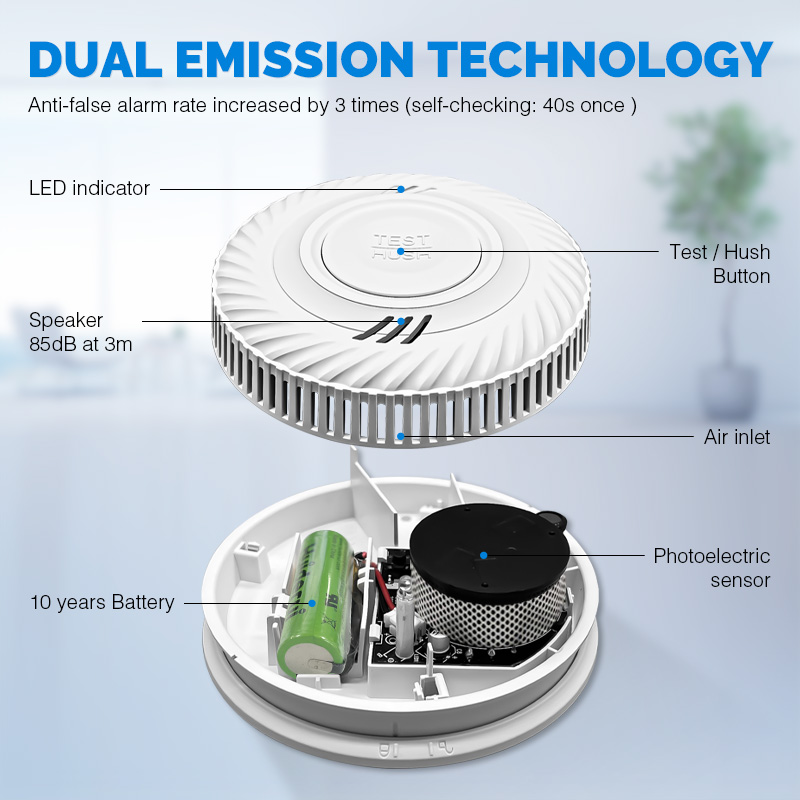 10년 배터리 수명 호텔용 스마트 무선 투야 와이파이  - Smoke Detector Interconnected 리뷰 및 가격