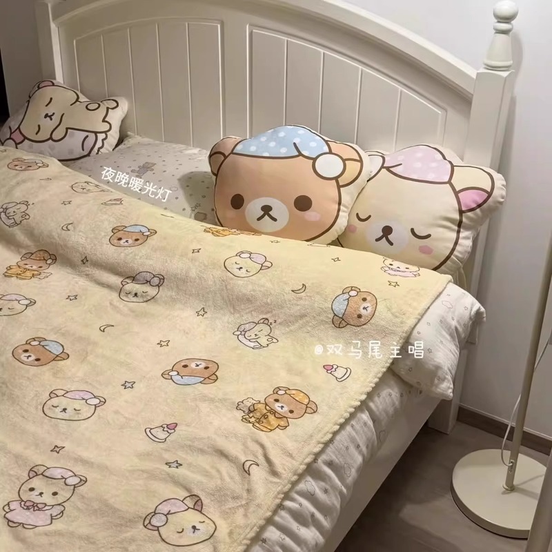 만화 리락쿠마 플란넬 담요 게으른 곰 프린트 부드럽고  - Fire Blanket Kitchen 리뷰 및 가격