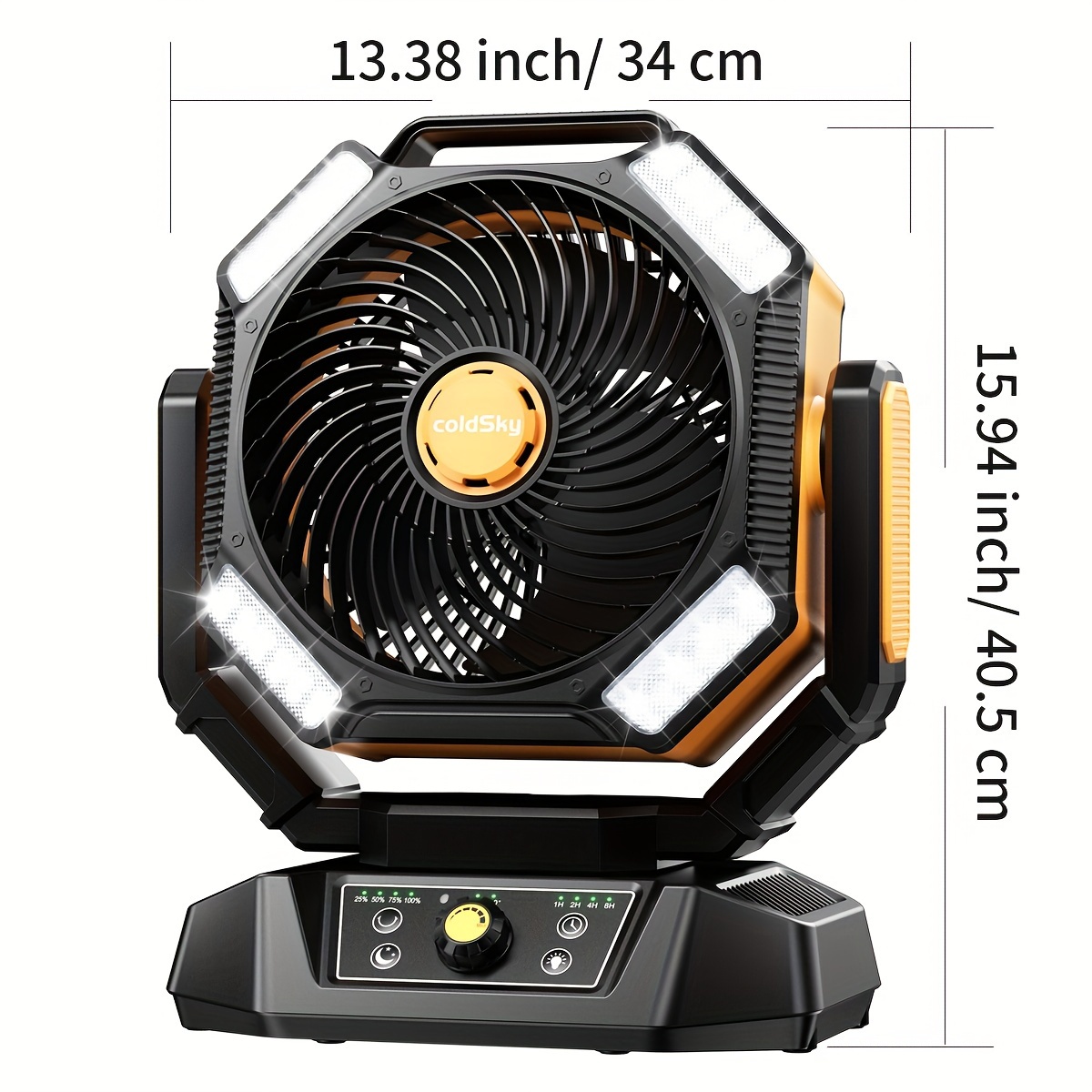 콜드스카이 캠핑팬, 배터리 구동식 4 LED 조명 팬, - Power Outage Light 리뷰 및 가격