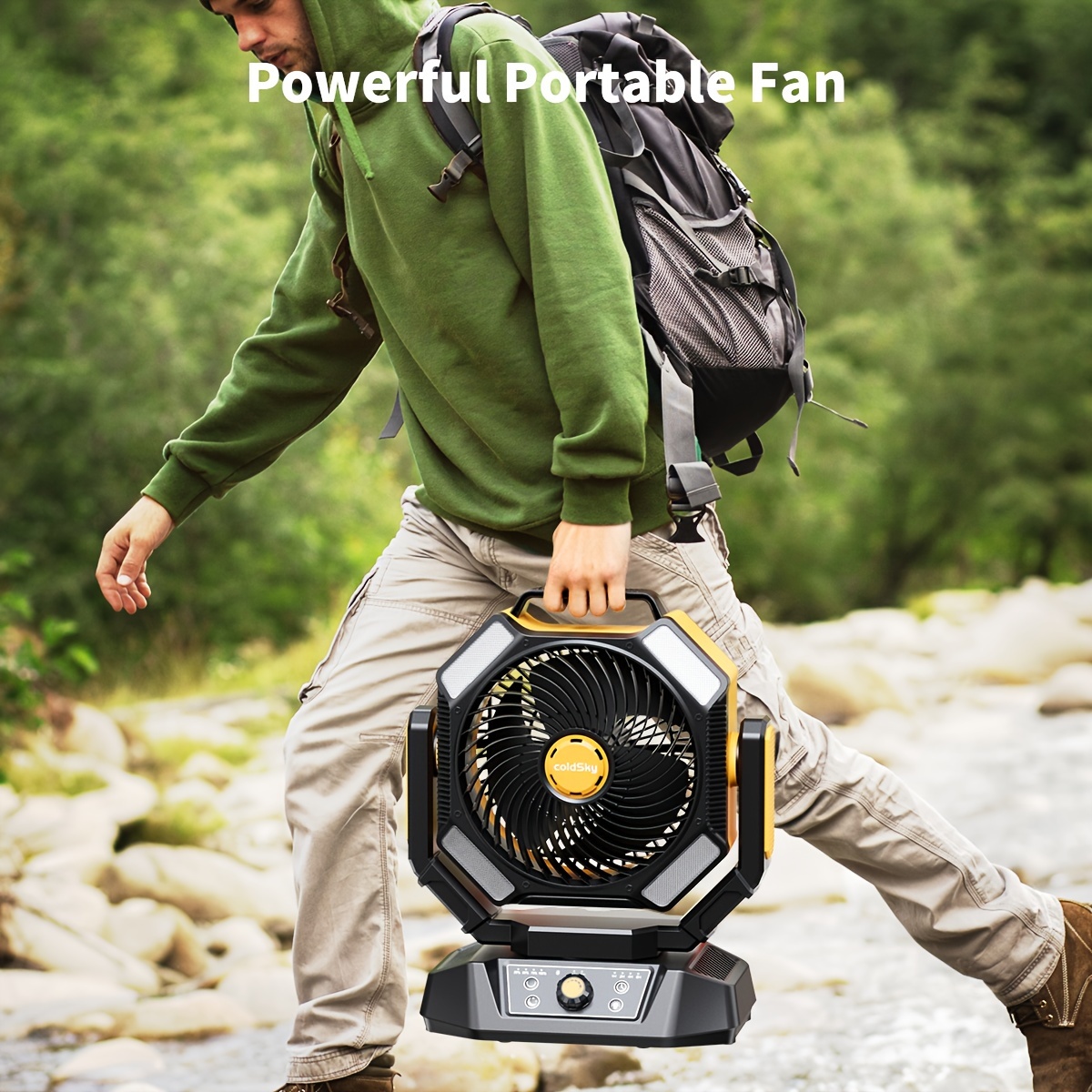콜드스카이 캠핑팬, 배터리 구동식 4 LED 조명 팬, - Power Outage Light 리뷰 및 가격