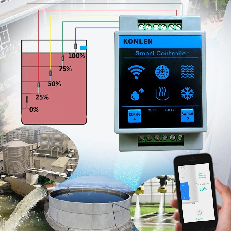 KONLEN 투야 수위 센서 와이파이 컨트롤러, 스마트 - Water Alarm Sensor 리뷰 및 가격