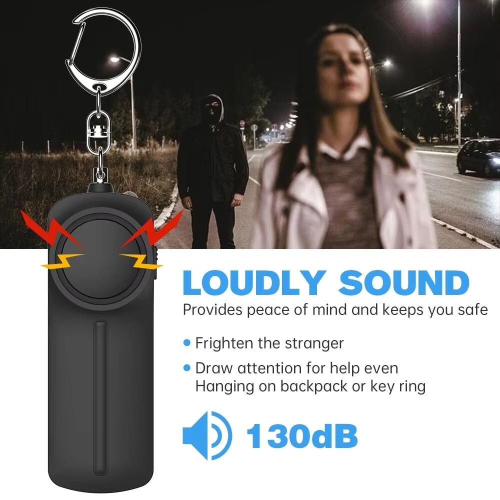 130dB 큰 소리 개인 보안 경보기, LED 조명 경 - Personal Alarm Keychain 리뷰 및 가격