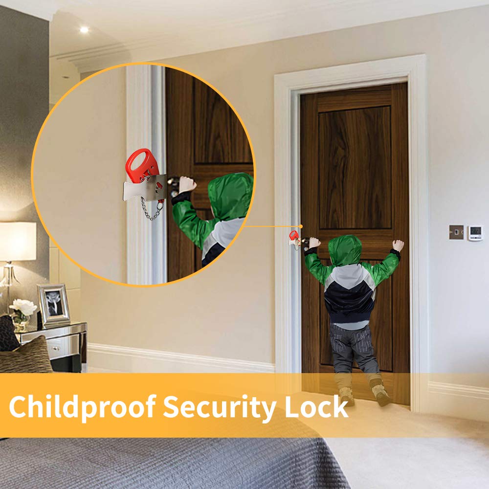 KAK 휴대용 도어 잠금 장치가없는 도난 방지 호텔 잠 - Security Chain Door 리뷰 및 가격