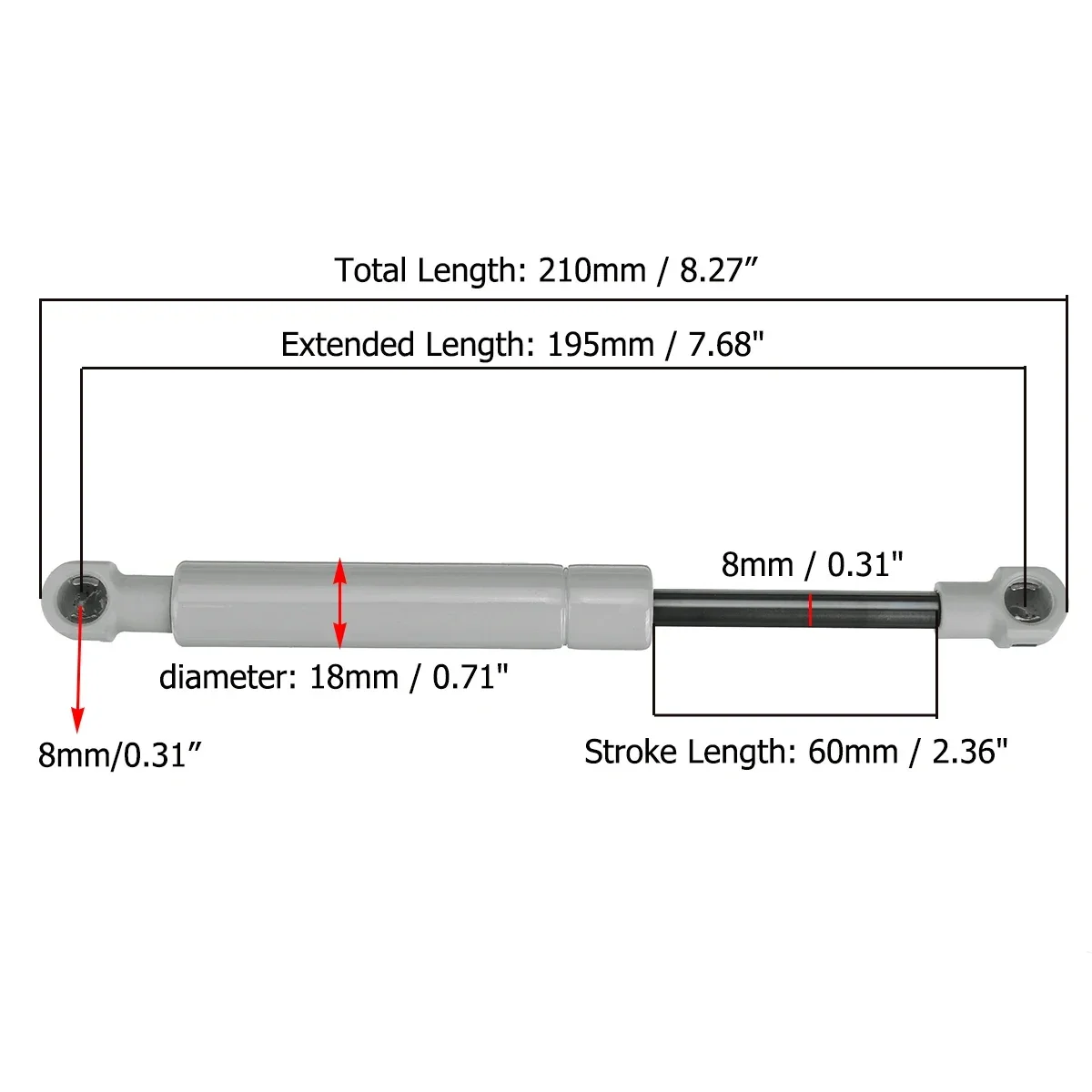 200-380N 195mm 8mm RV 침대 창문 버스 - Window Lock Bar 리뷰 및 가격