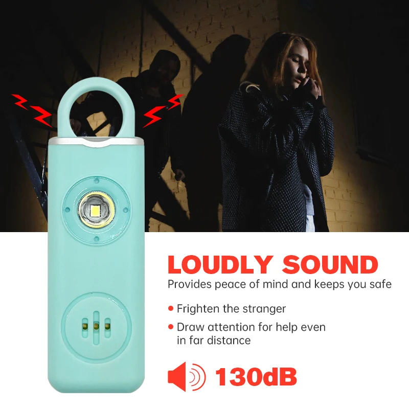 130dB 충전식 개인 경보 키체인, LED 플래시 비 - Personal Alarm Keychain 리뷰 및 가격
