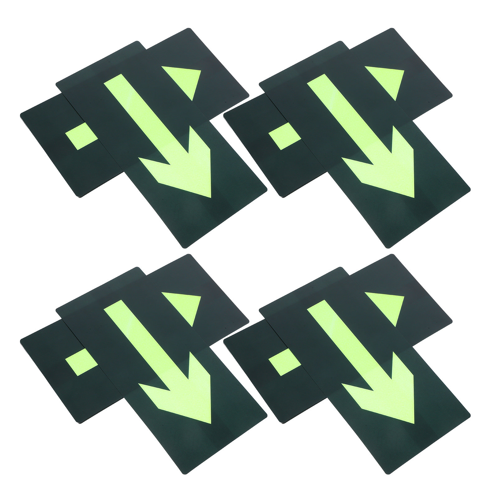 8Pcs 어둠 속에서 빛나는 방수 비상구 화살표 스티커 - Emergency Exit Sign 리뷰 및 가격